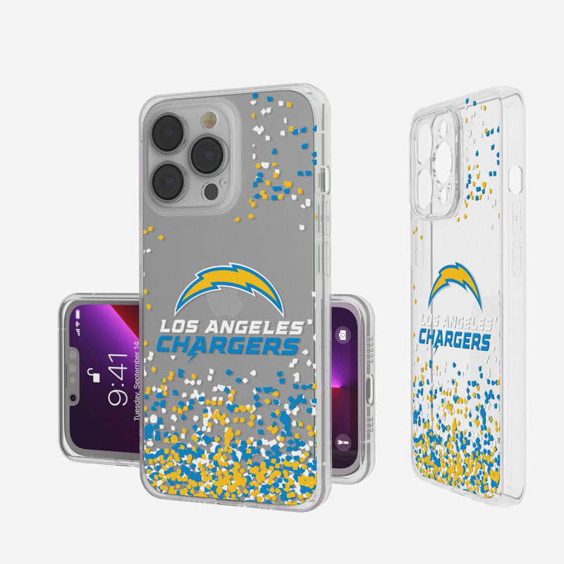 Los Angeles Chargers Confetti iPhone Clear Case