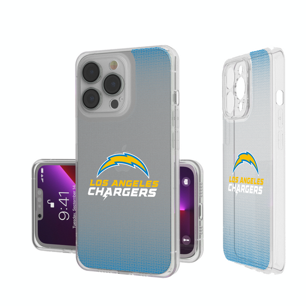 Los Angeles Chargers Linen iPhone Clear Phone Case