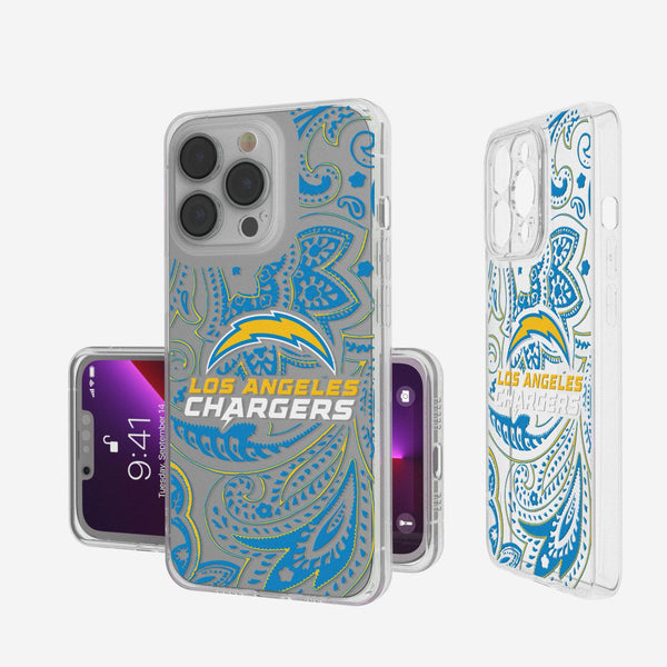 Los Angeles Chargers Paisley iPhone Clear Case