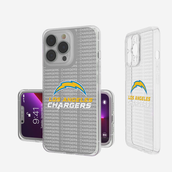 Los Angeles Chargers Blackletter iPhone Clear Case