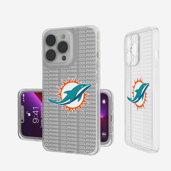Miami Dolphins Blackletter iPhone Clear Case