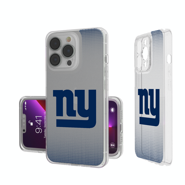 New York Giants Linen iPhone Clear Phone Case