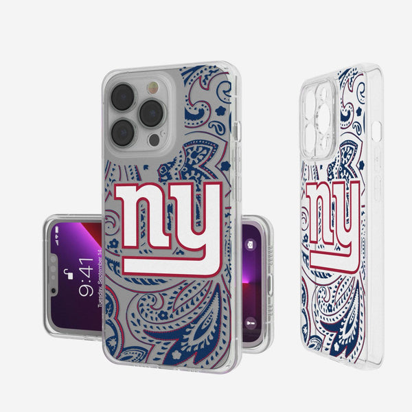 New York Giants Paisley iPhone Clear Case