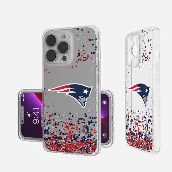 New England Patriots Confetti iPhone Clear Case