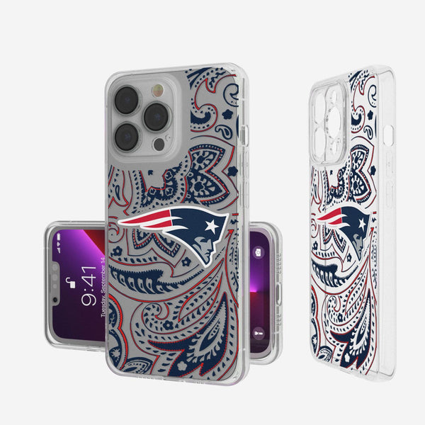 New England Patriots Paisley iPhone Clear Case