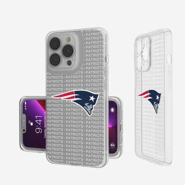 New England Patriots Blackletter iPhone Clear Case