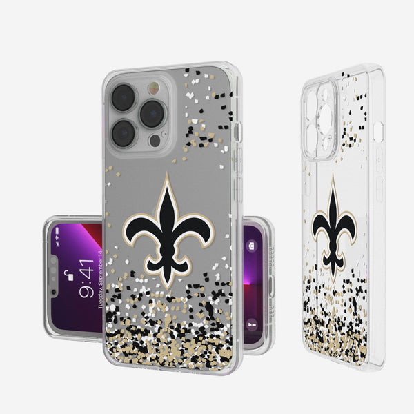 New Orleans Saints Confetti iPhone Clear Case