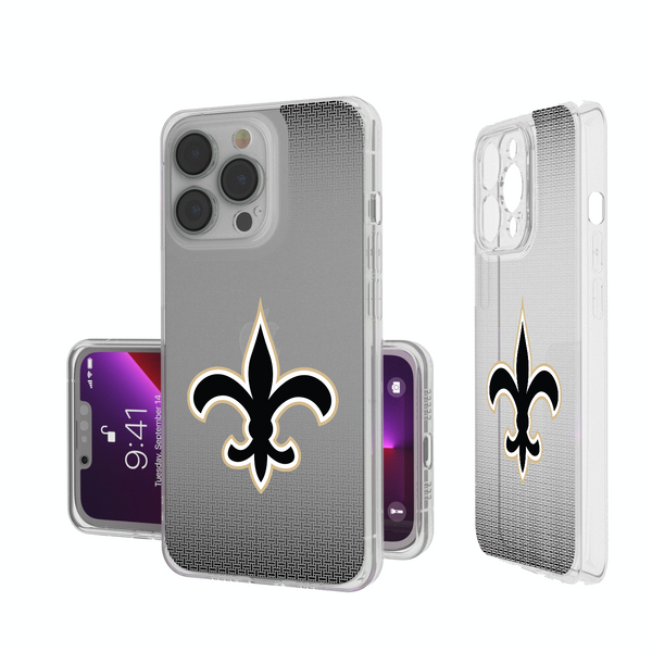 New Orleans Saints Linen iPhone Clear Phone Case