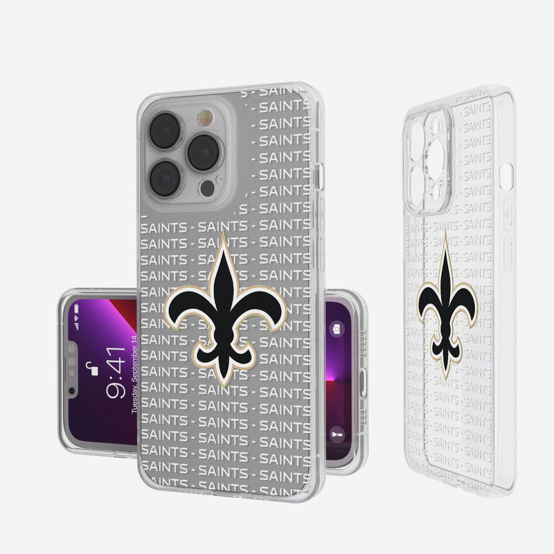 New Orleans Saints Blackletter iPhone Clear Case