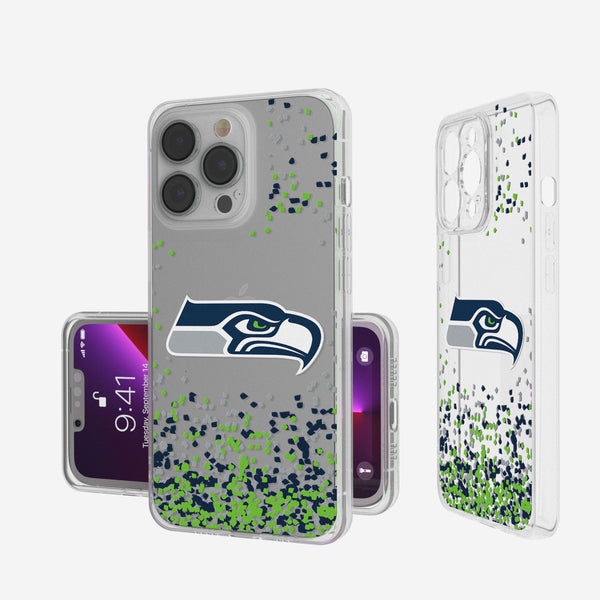 Seattle Seahawks Confetti iPhone Clear Case