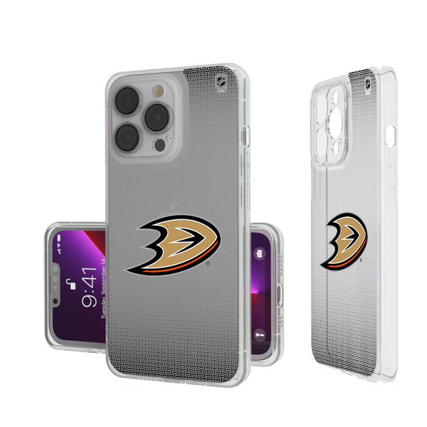 Anaheim Ducks Linen iPhone Clear Phone Case