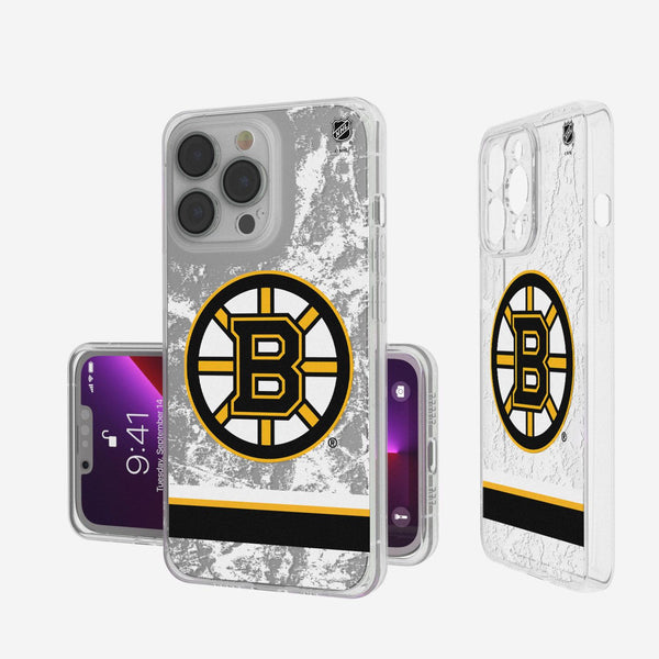 Boston Bruins Ice Stripe iPhone Clear Case