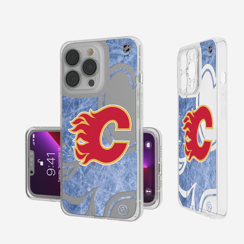 Calgary Flames Ice Tilt iPhone 7 / 8 / SE Clear Slim Case