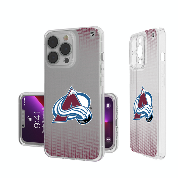 Colorado Avalanche Linen iPhone Clear Phone Case