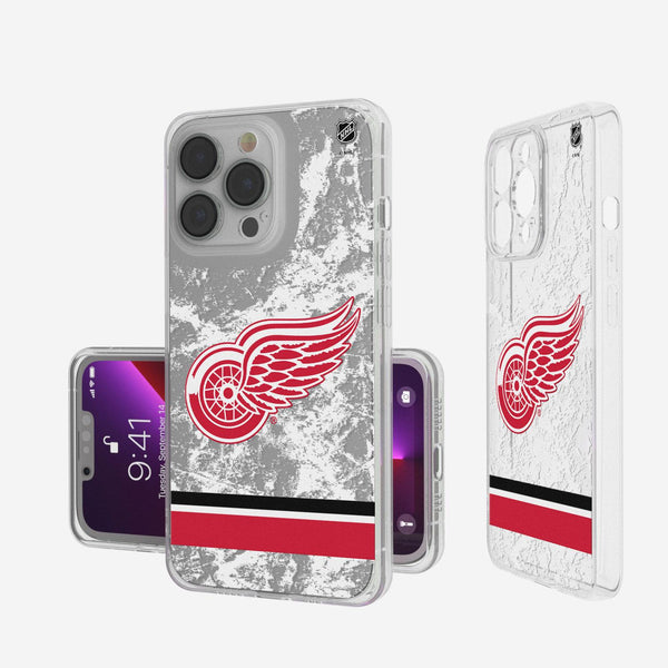 Detroit Red Wings Ice Stripe iPhone Clear Case