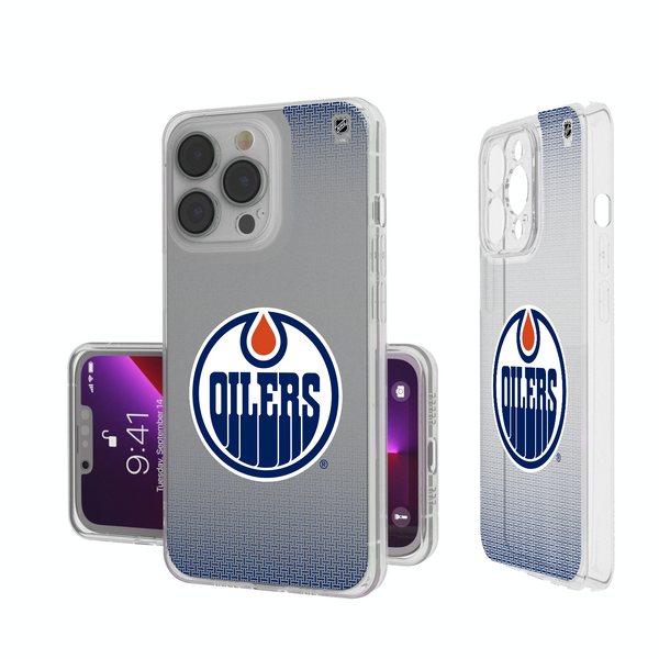 Edmonton Oilers Linen iPhone Clear Phone Case