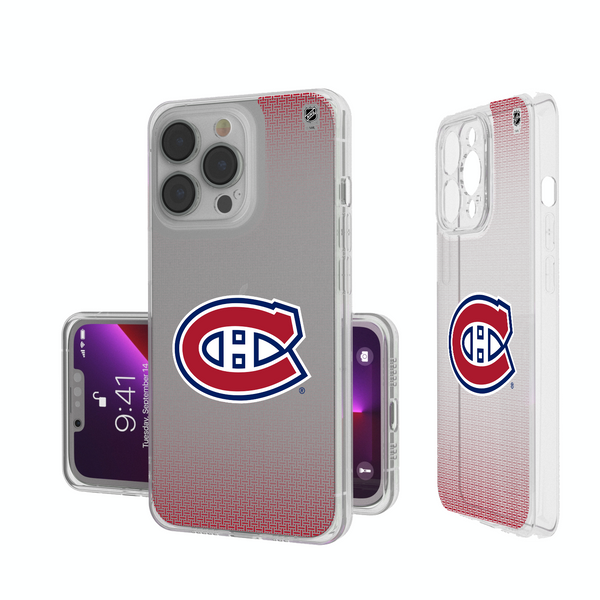 Montreal Canadiens Linen iPhone Clear Phone Case