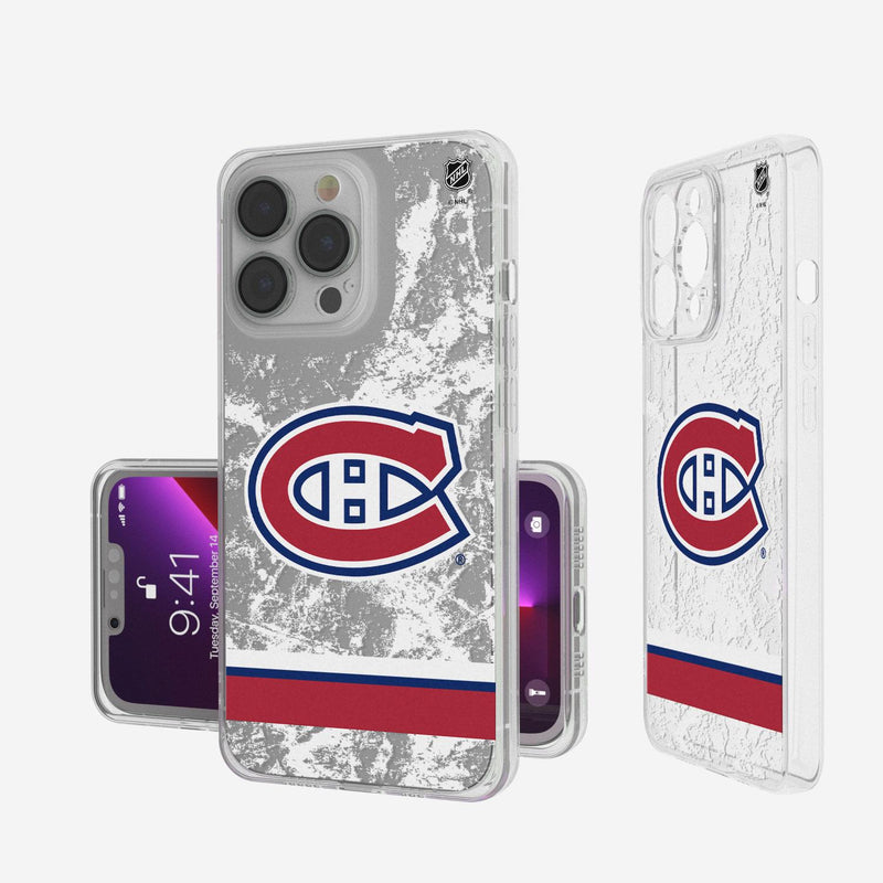 Montreal Canadiens Ice Stripe iPhone Clear Case