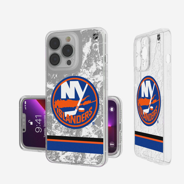 New York Islanders Ice Stripe iPhone Clear Case