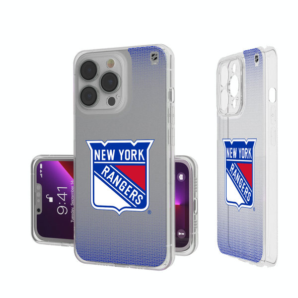 New York Rangers Linen iPhone Clear Phone Case
