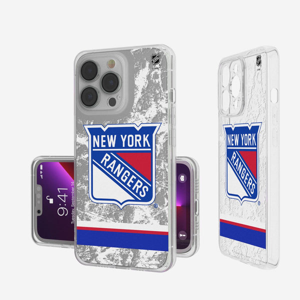 New York Rangers Ice Stripe iPhone Clear Case
