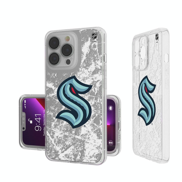 Seattle Kraken Ice Stripe iPhone Clear Case