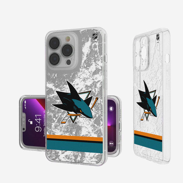 San Jose Sharks Ice Stripe iPhone Clear Case