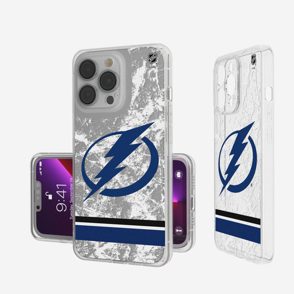Tampa Bay Lightning Ice Stripe iPhone Clear Case