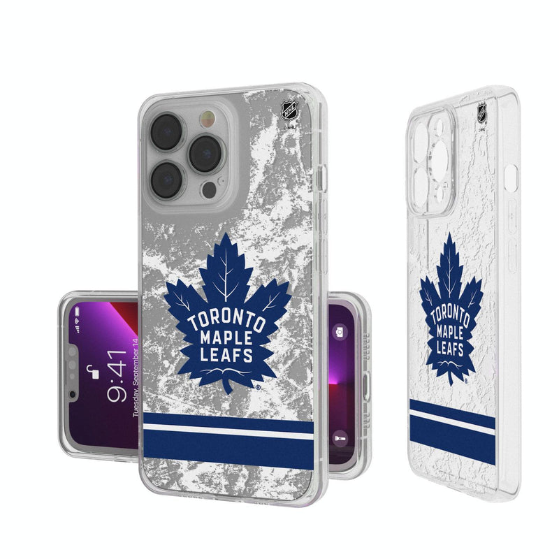 Toronto Maple Leafs Ice Stripe iPhone Clear Case