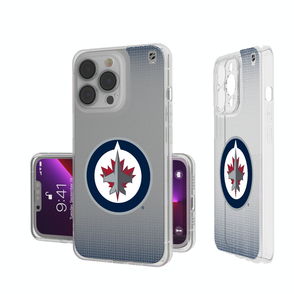Winnipeg Jets Linen iPhone Clear Phone Case