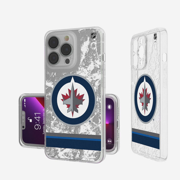 Winnipeg Jets Ice Stripe iPhone Clear Case