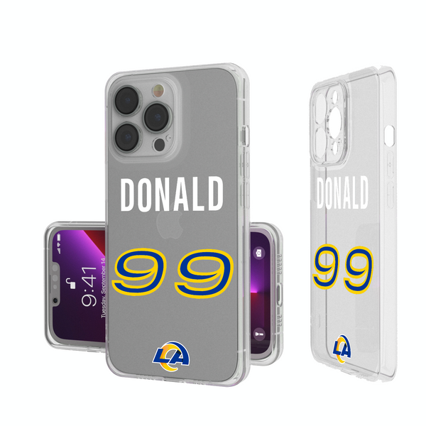 Aaron Donald Los Angeles Rams 99 Ready iPhone Clear Phone Case