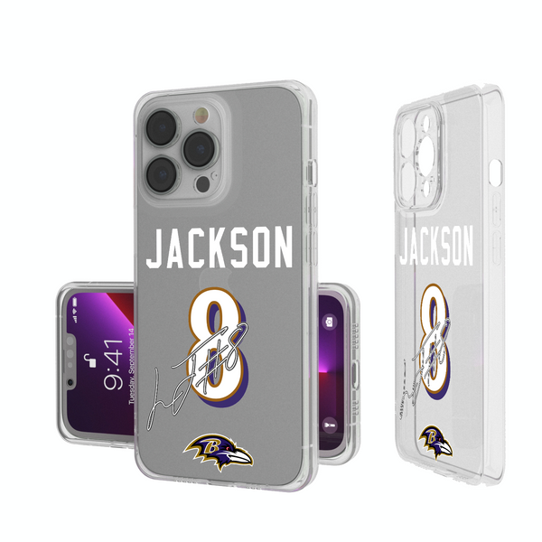 Lamar Jackson Baltimore Ravens 8 Ready iPhone Clear Phone Case