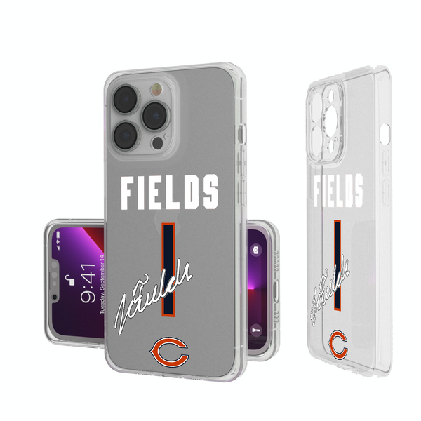 Justin Fields Chicago Bears 1 Ready iPhone Clear Phone Case