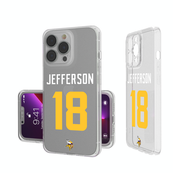 Justin Jefferson Minnesota Vikings 18 Ready iPhone Clear Phone Case