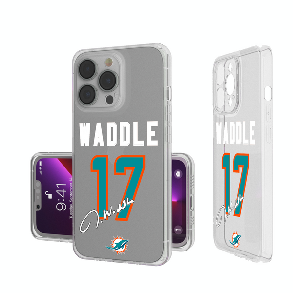 Jaylen Waddle Miami Dolphins 17 Ready iPhone Clear Phone Case