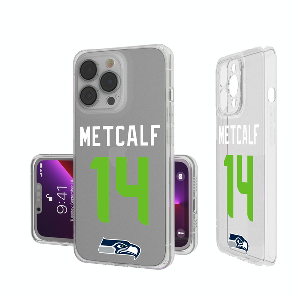 DK Metcalf Seattle Seahawks 14 Ready iPhone Clear Phone Case