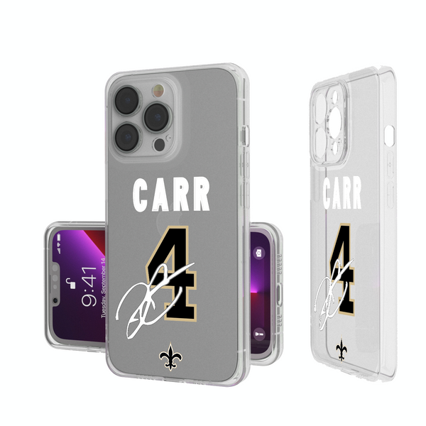 Derek Carr New Orleans Saints 4 Ready iPhone Clear Phone Case