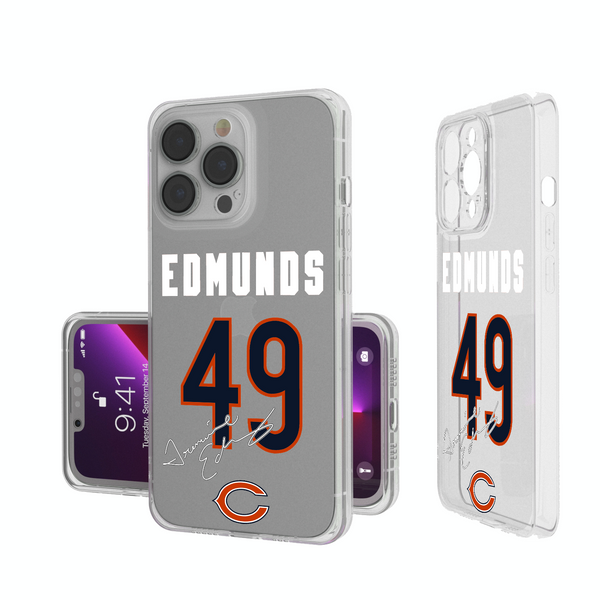 Tremaine Edmunds Chicago Bears 49 Ready iPhone Clear Phone Case