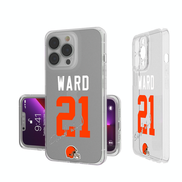 Denzel Ward Cleveland Browns 21 Ready iPhone Clear Phone Case