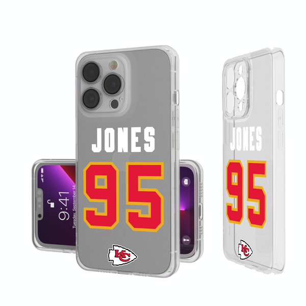 Chris Jones Kansas City Chiefs 95 Ready iPhone Clear Phone Case