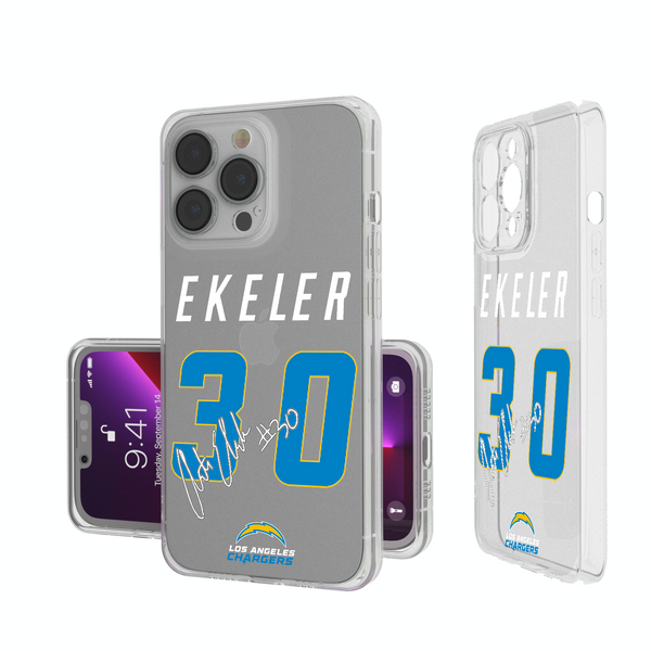 Austin Ekeler Los Angeles Chargers 30 Ready iPhone Clear Phone Case