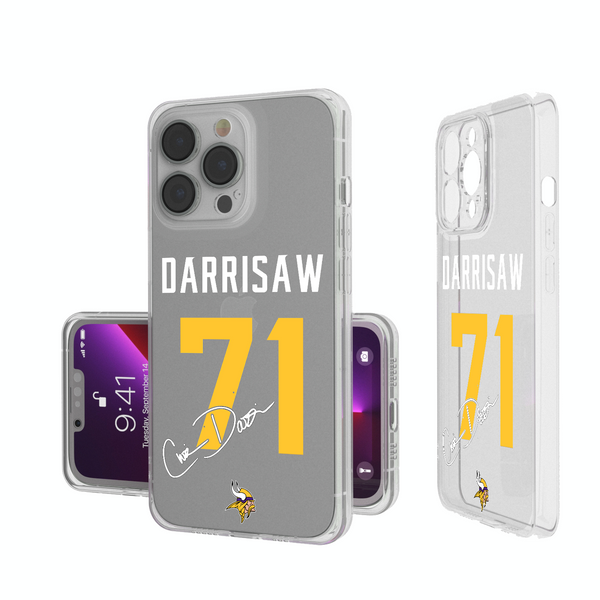 Christian Darrisaw Minnesota Vikings 71 Ready iPhone Clear Phone Case