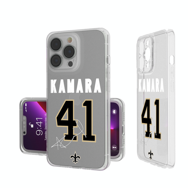 Alvin Kamara New Orleans Saints 41 Ready iPhone Clear Phone Case