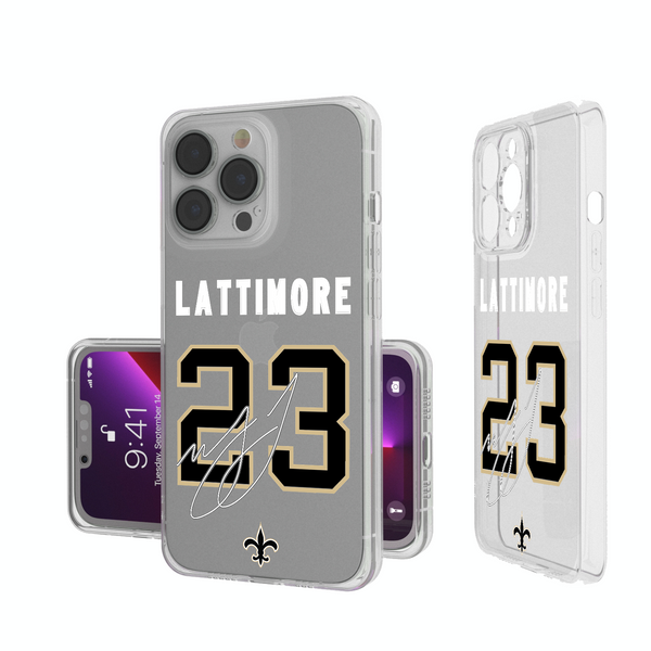 Marshon Lattimore New Orleans Saints 23 Ready iPhone Clear Phone Case