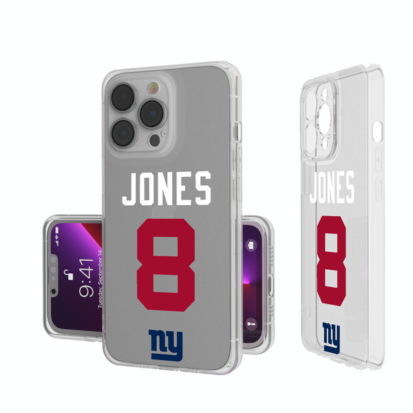 Daniel Jones New York Giants 8 Ready iPhone Clear Phone Case