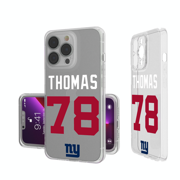 Andrew Thomas New York Giants 78 Ready iPhone Clear Phone Case