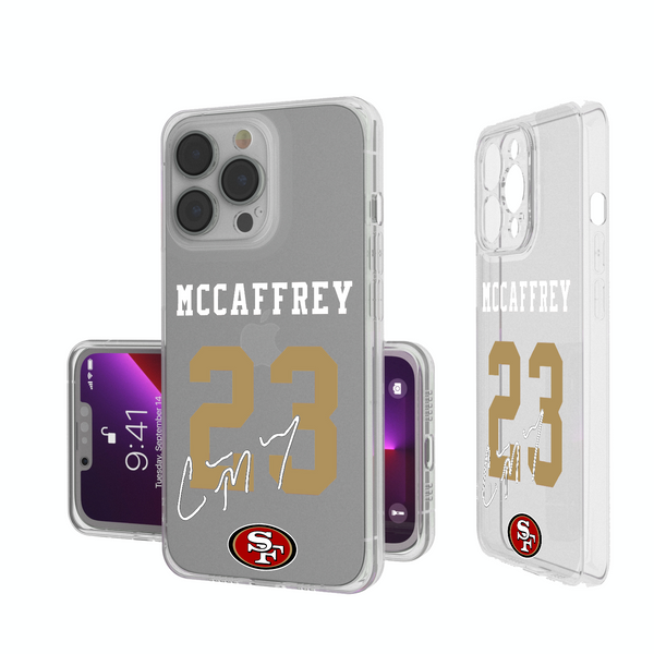 Christian McCaffrey San Francisco 49ers 23 Ready iPhone Clear Phone Case