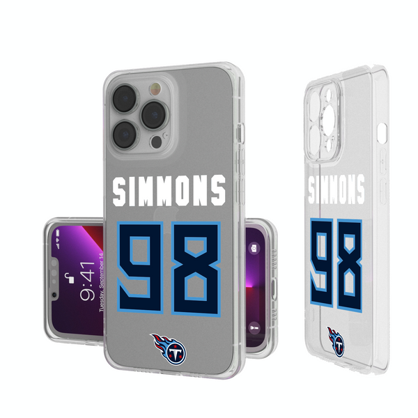 Jeffery Simmons Tennessee Titans 98 Ready iPhone Clear Phone Case