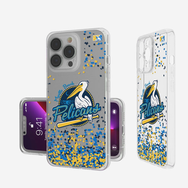 Myrtle Beach Pelicans Confetti iPhone Clear Case